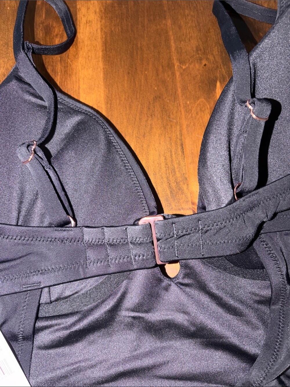 Shade & Shore Black Underwire Cutout One Piece Swimsuit NWT 34DD - Picture 4 of 4
